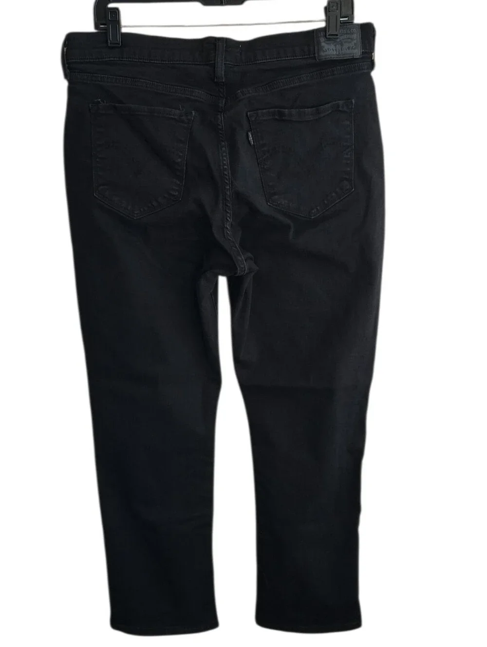 Levi's Black Classic Straight Leg Jeans Size 14 Petite